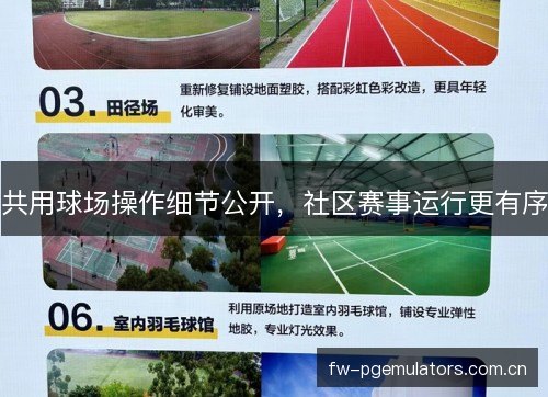 共用球场操作细节公开,社区赛事运行更有序 共用球场操作细节公开,社区赛事运行更有序
